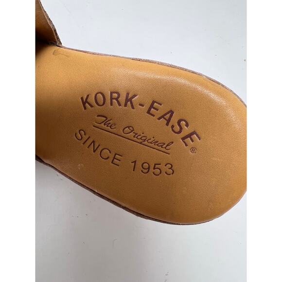 Kork Ease Berit Brown Leather Wedge Sandals 8M - Picture 9 of 10